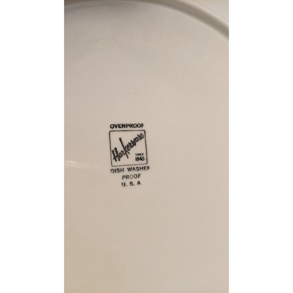 Harkerware 13 X 11.5” MCM Embossed Snowleaf Sage Green Serving Plate Platter - Picture 3 of 3